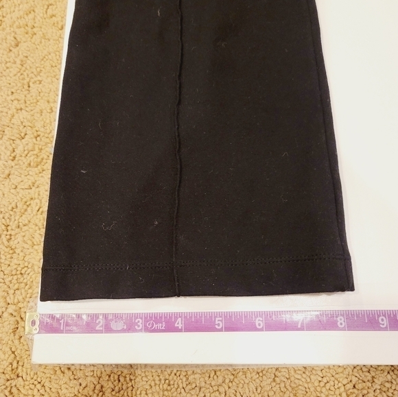 LYSSE FRONT CENTER SEAM FLARE BLACK PULL ON LEGGINGS, SZ SMALL - Picture 8 of 12